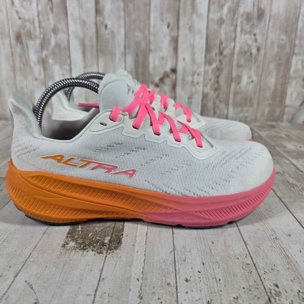 Altra Experience Flow 2 Womens Running Shoes White Orange Pink Size 8.5